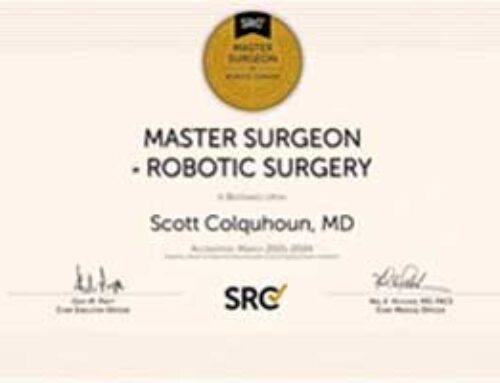 Dr. Colquhoun receives MSRS accreditation as Master Surgeon – Robotic Surgery